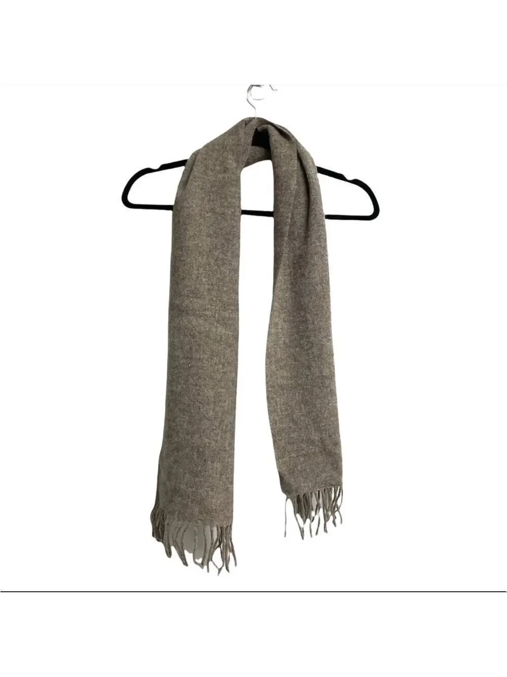 LAMBSWOOL SCARF Italy Wool Fall Winter Brown Taupe One Size